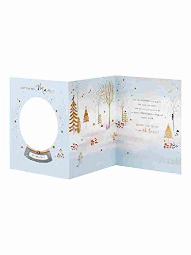 Mum Rose Gold Snow Globe Christmas Card