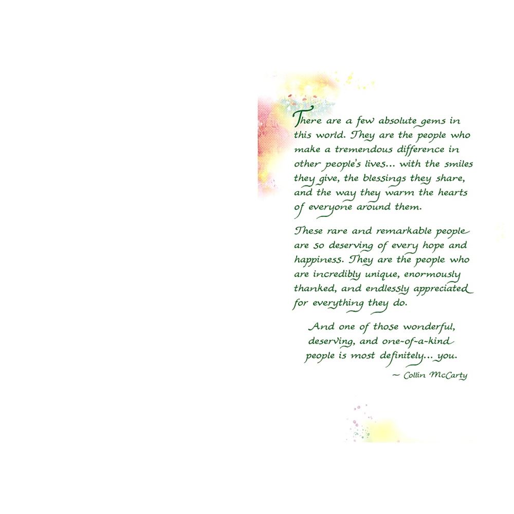 You Are Thanked And Endlessly Appreciated Sentimental Verses Keepsake Greeting Card