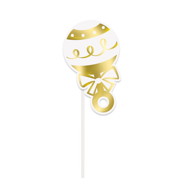 Pack of 10 "Hello Baby" Gold Baby Shower Photo Booth Props