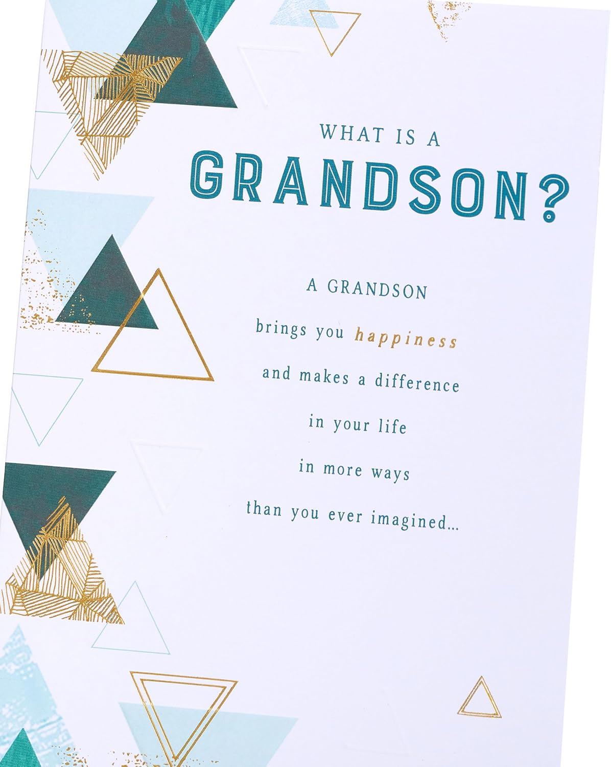 Geo Shapes Heartfelt Design Grandson Birthday Card