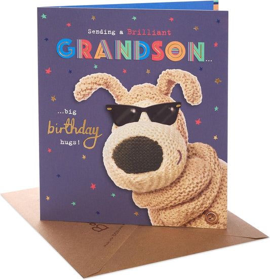 Boofle with Sunglasses Grandson Birthday Card