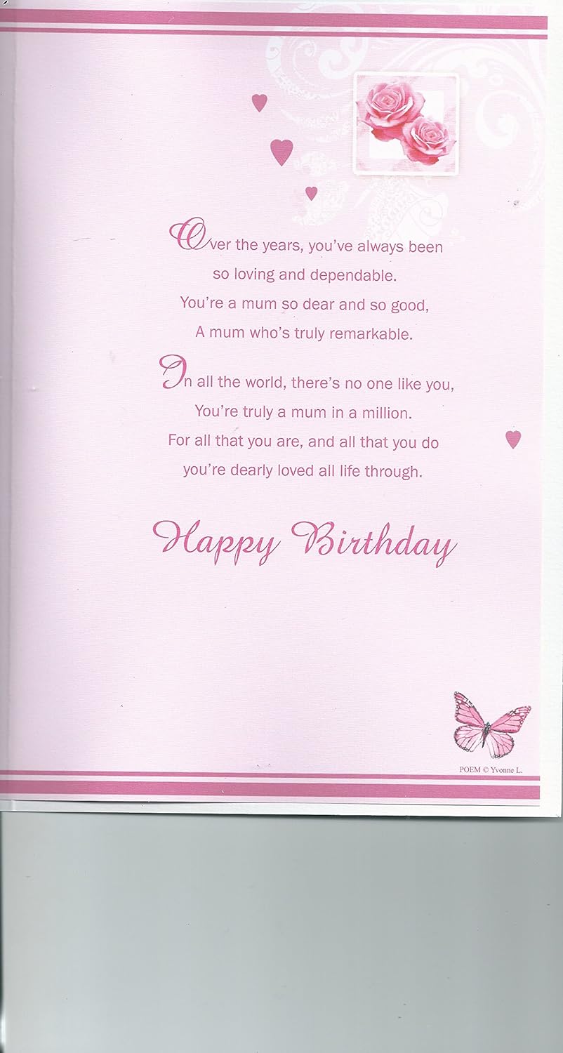 Happy Birthday Mum With Love and Special Thoughts Greeting Card