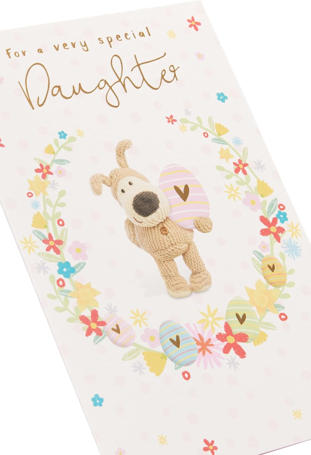 A Very Special Daughter Boofle With an Egg Easter Card