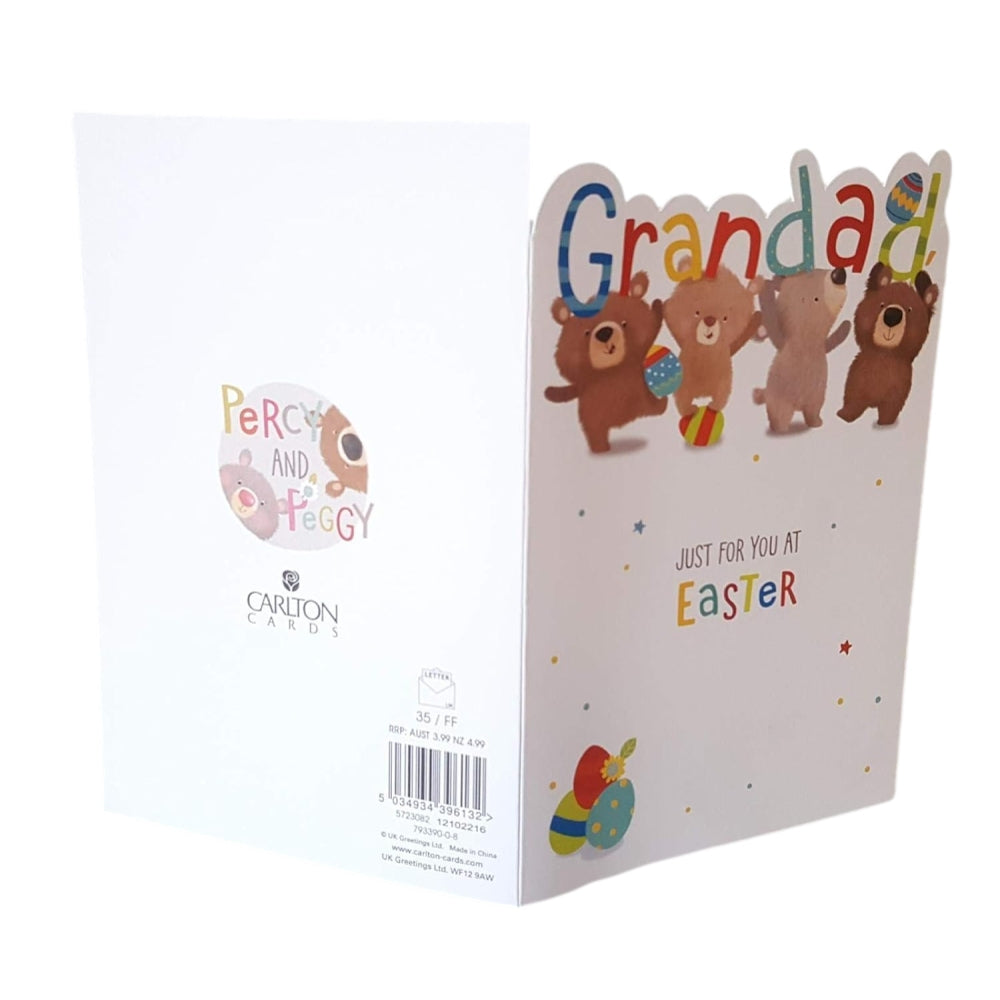 Grandad Just For you Adorable Bears With Eggs Easter Card