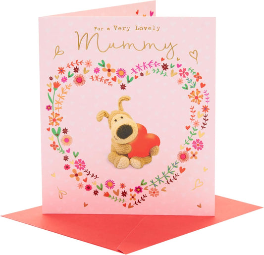 Boofle Sat Cuddling With Heart Valentine's Day Card