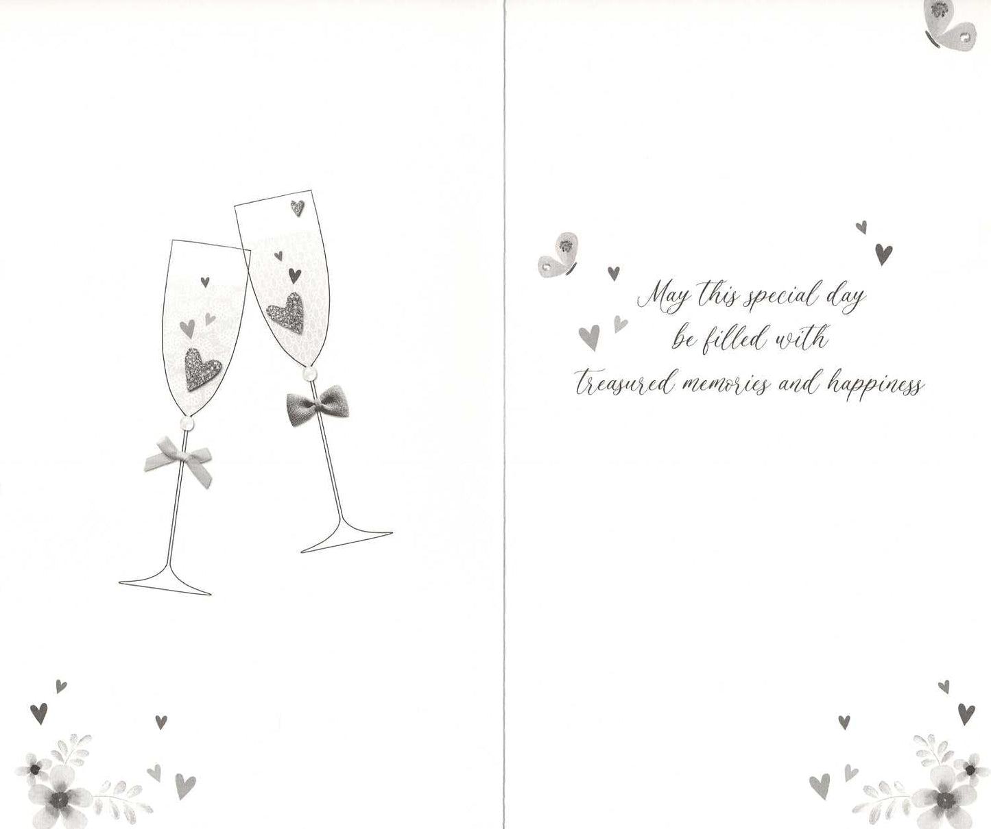 Embellished Champagne On Your Golden 50th Wedding Anniversary Congratulations Card