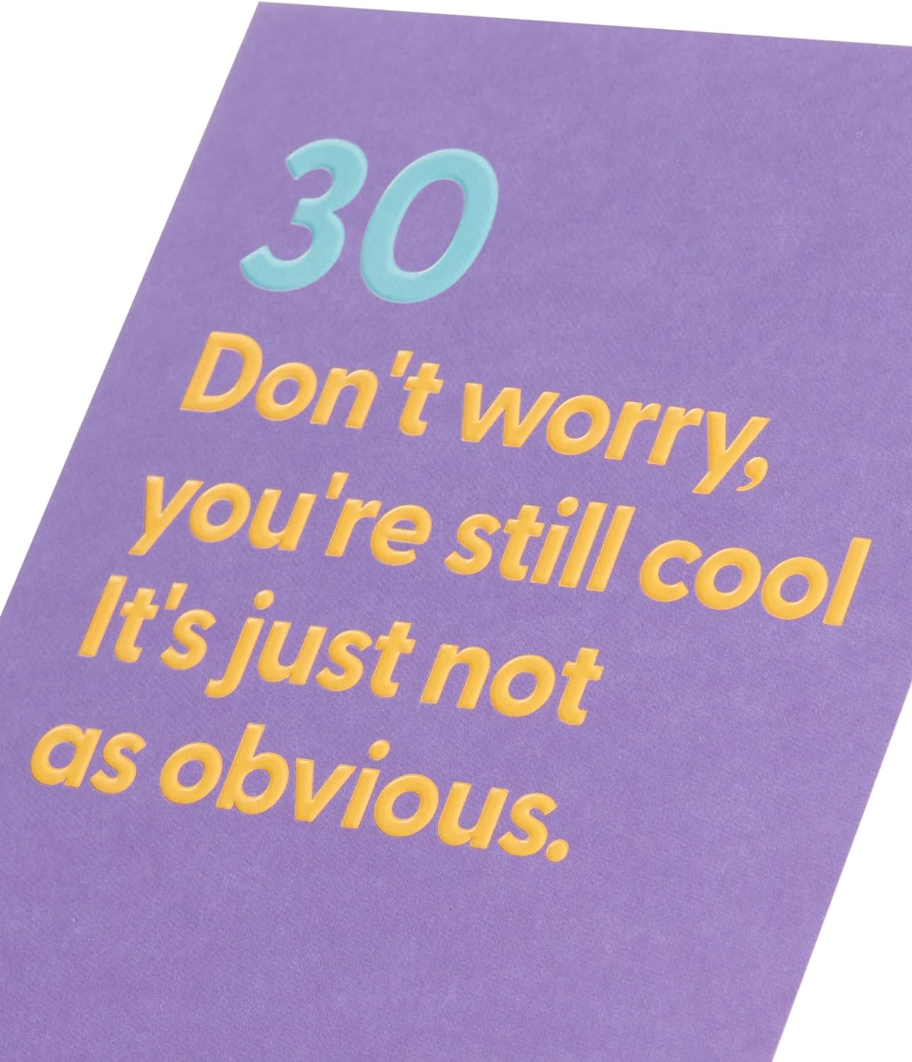 Funny Age Design 30th Birthday Card for Him/Her/Friend