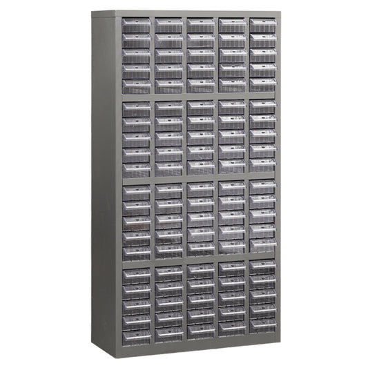 Clear 100 Drawers Parts Cabinet Storage Unit