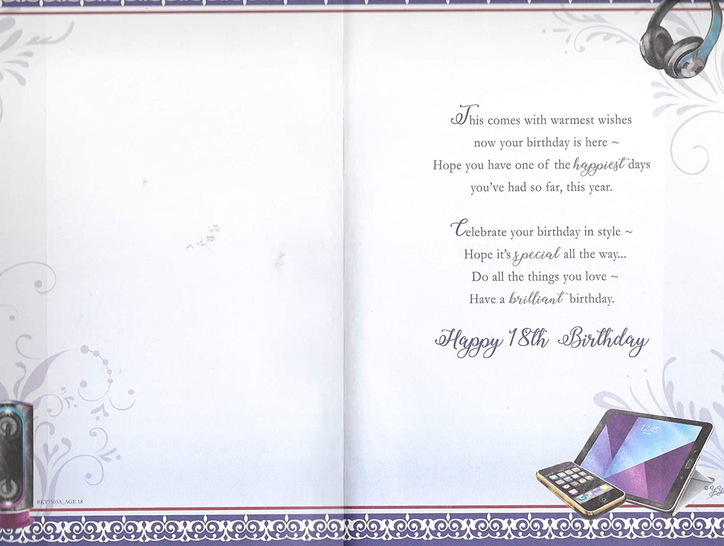 On Your 18th Birthday Male Keepsake Treasures Greeting Card