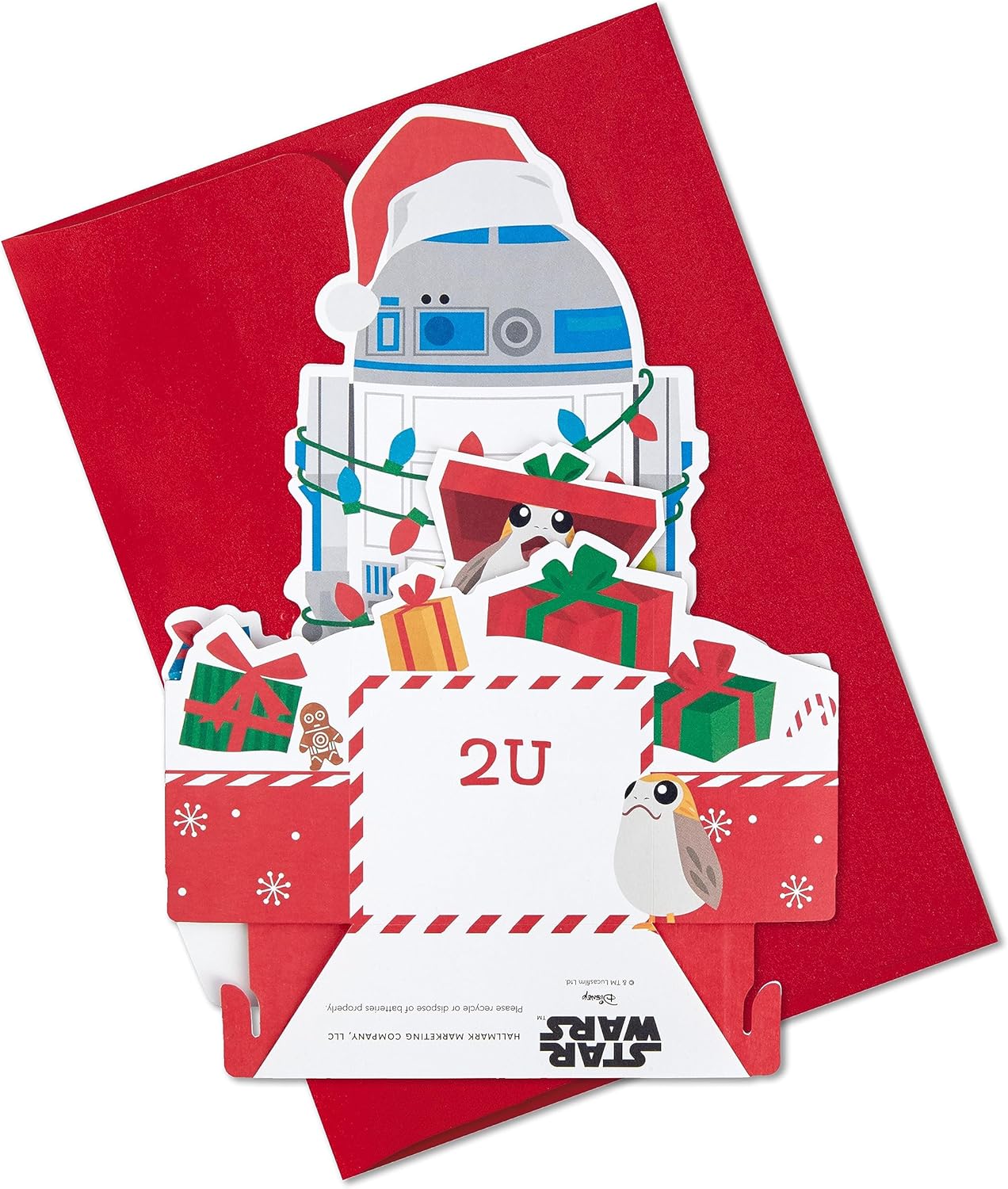 Star Wars R2-D2 Musical Light-Up Pop Up 3D Christmas Card