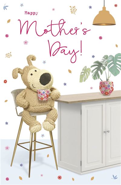 Boofle Sitting on a Stool Mother's Day Card