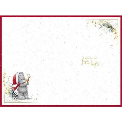 Bear Sitting With Reindeer Mummy Christmas Card