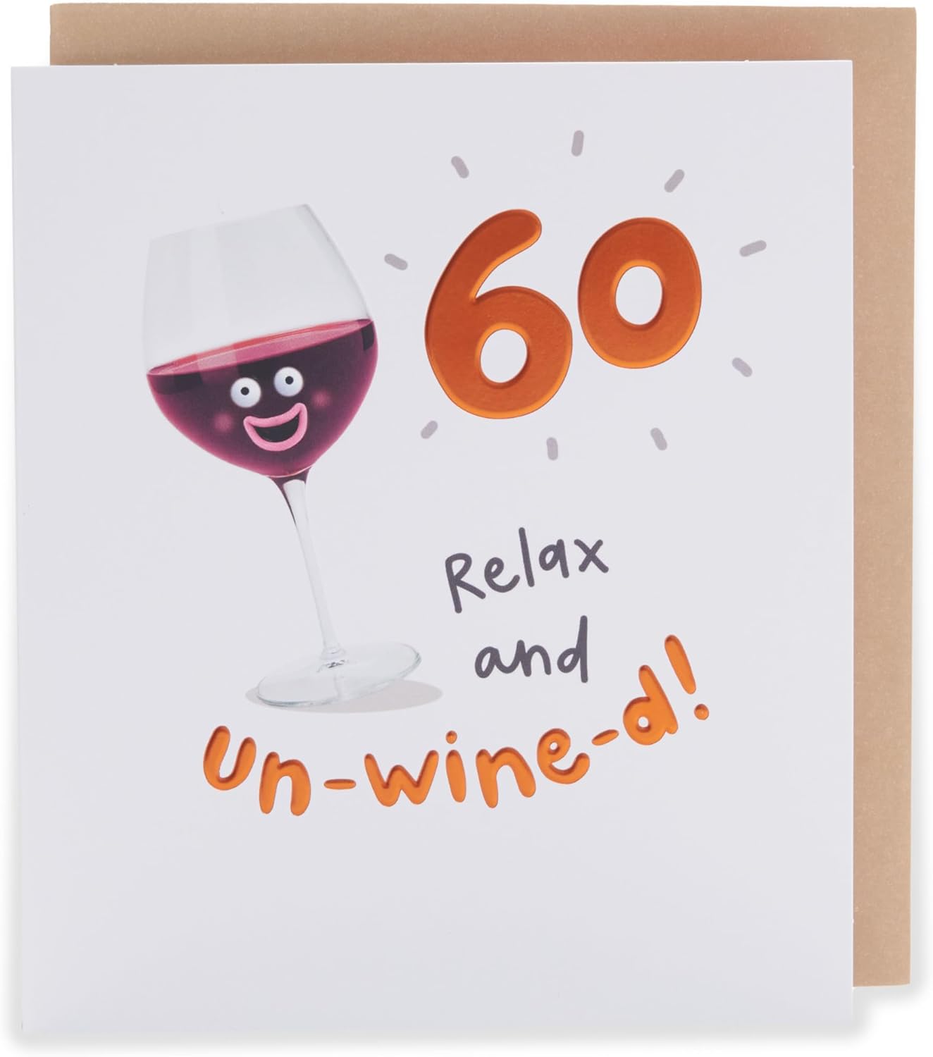 Un-wine-d! Design 60th Birthday Card for Him/Her/Friend