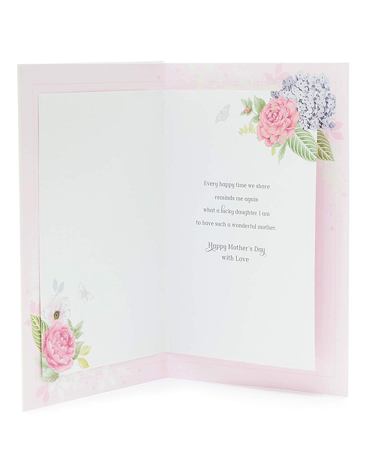 For A Special Mother From Your Daughter Floral Sentimental Design Mother's Day Card