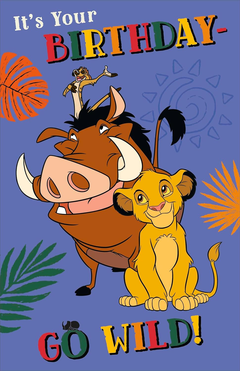 Disney Simba Pumbaa Timon Lion King Birthday Card