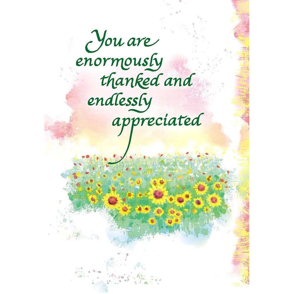 You Are Thanked And Endlessly Appreciated Sentimental Verses Keepsake Greeting Card