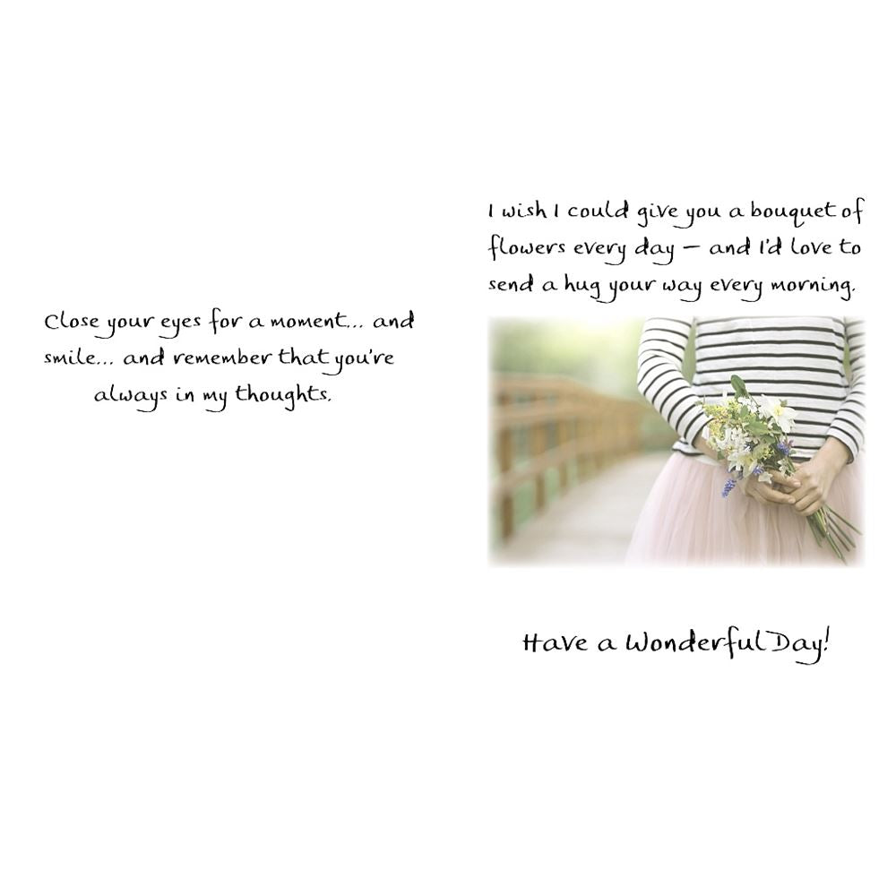 Smiles and Hugs to You Sentimental Verses Keepsake Greeting Card