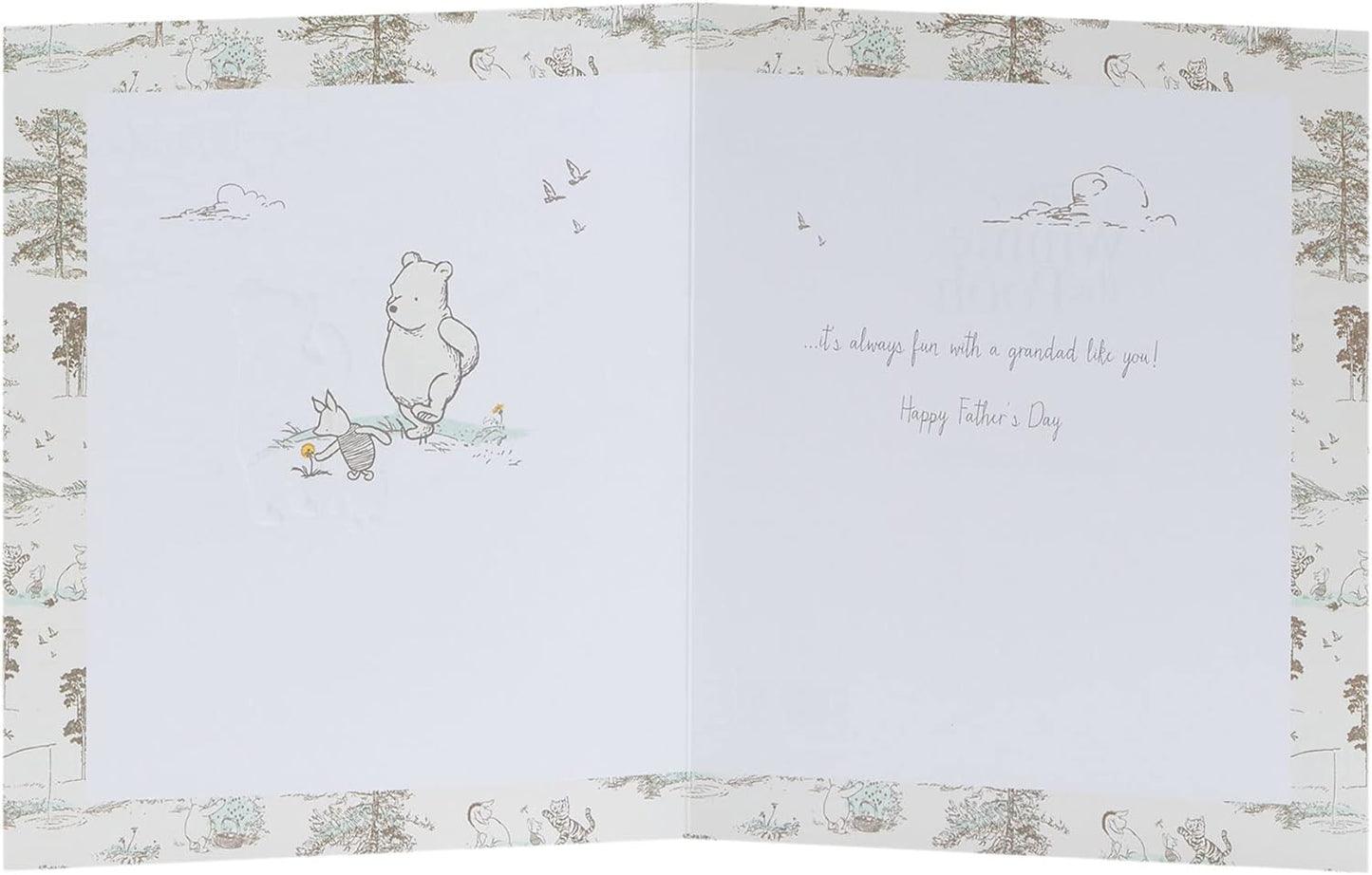 Disney Winnie The Pooh Lovely Design Grandad Father's Day Card