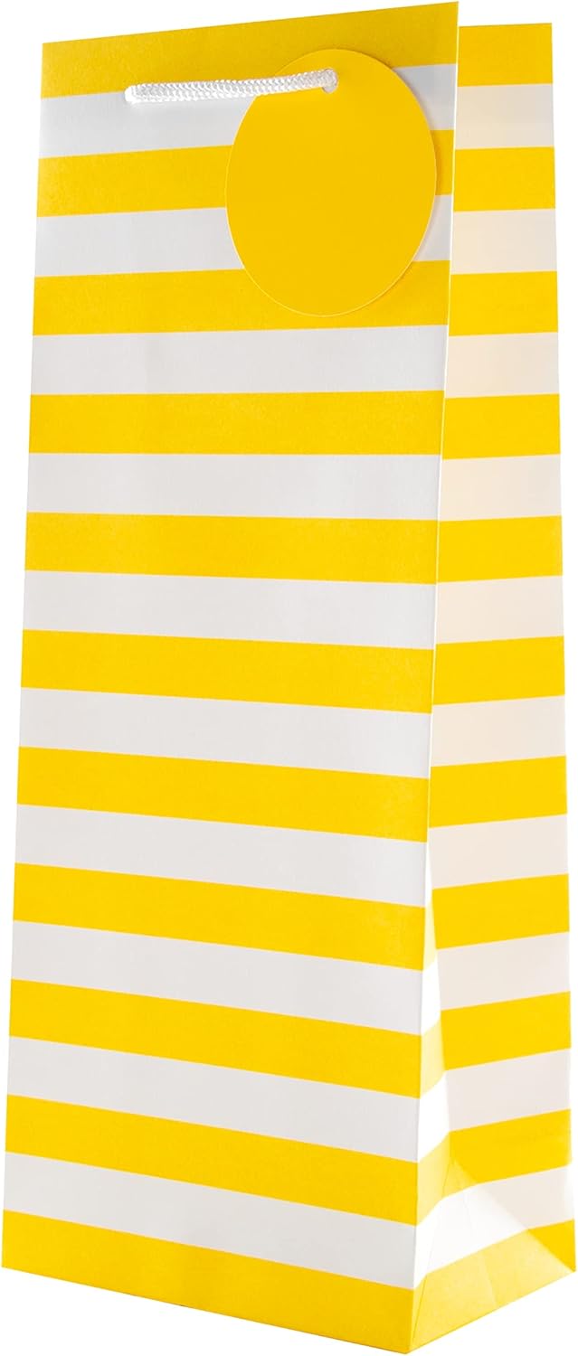 Multi Occasion Bottle Bags Bundle 4 Bags in 1 Contemporary Design (1 Yellow, 1 Pink, 1 Blue and 1 Black)