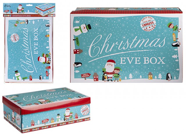 Small Blue Character Christmas Eve Box 21 x 32 x 11cm