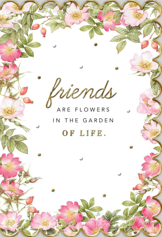 Flowers in Garden Friends Birthday Card