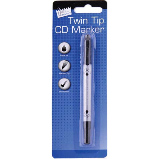 Pack of 12 Twin Tip CD/DVD Markers