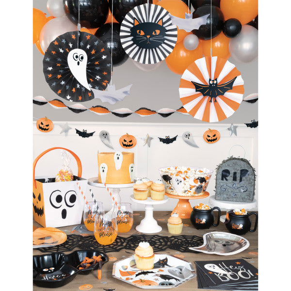 Halloween Diecut Felt Spider Web Table Runner