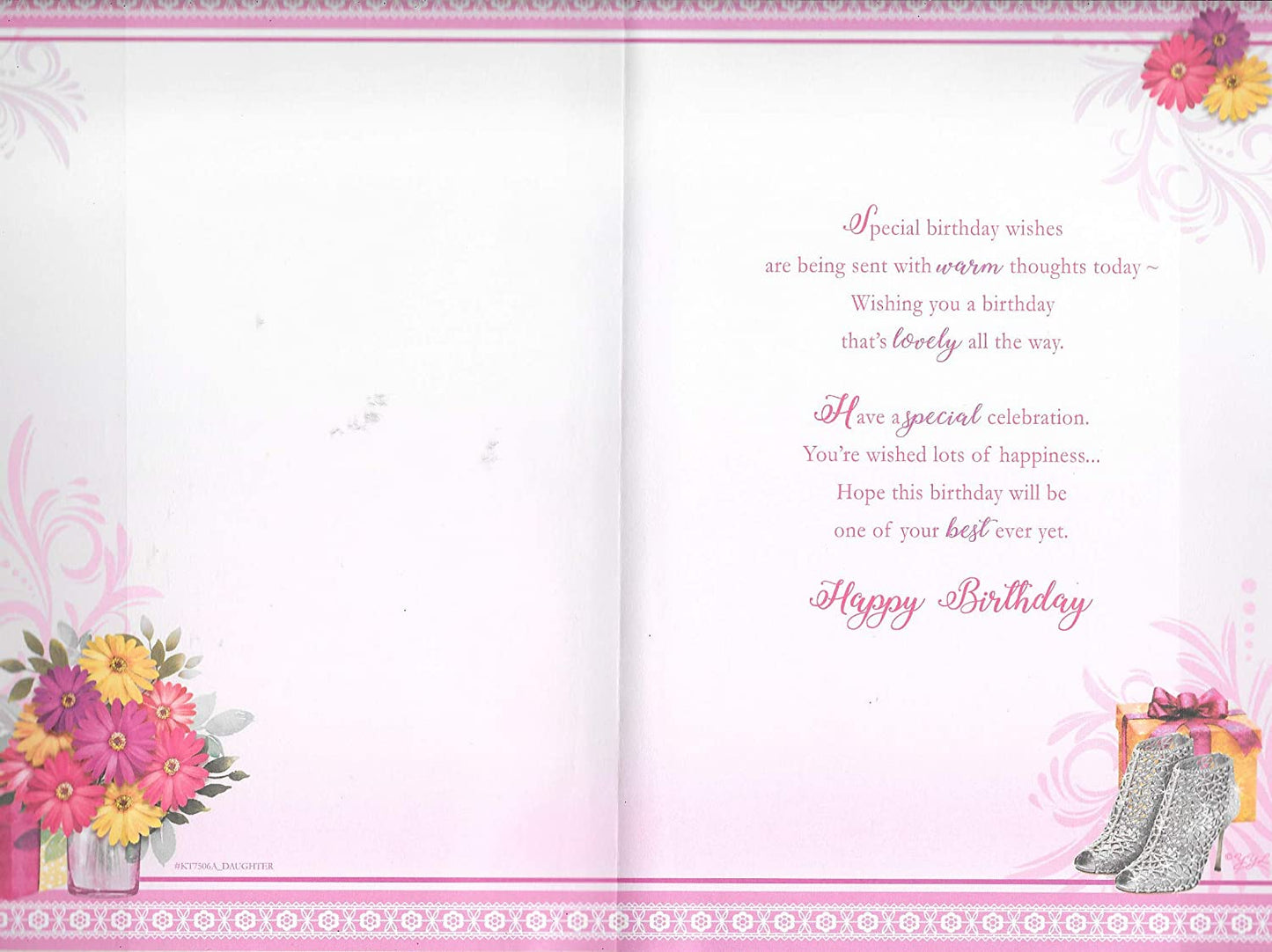 To A Special Daughter On Your Birthday Keepsake Treasures Greeting Card