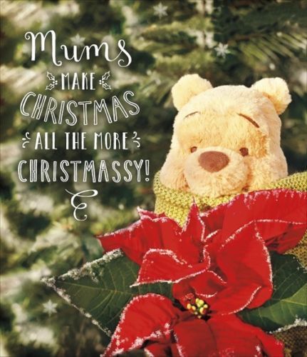 Mum Christmas Card Hundred Acre Wood Disney Winnie The Pooh