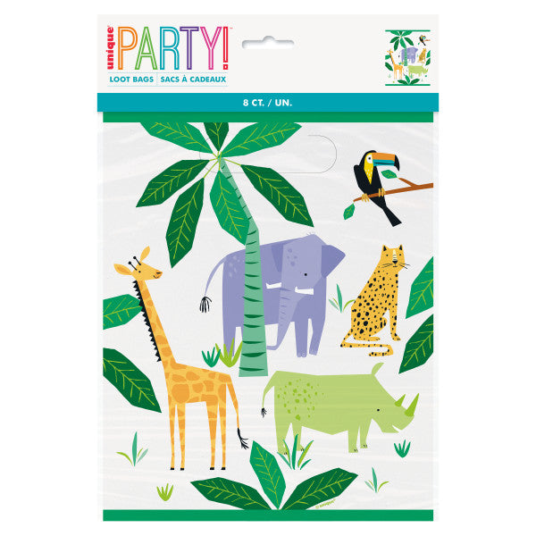 Pack of 8 Animal Safari Loot Bags