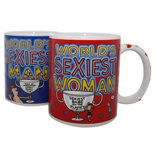 Matching Set of World's Sexiest Man & Woman Mugs