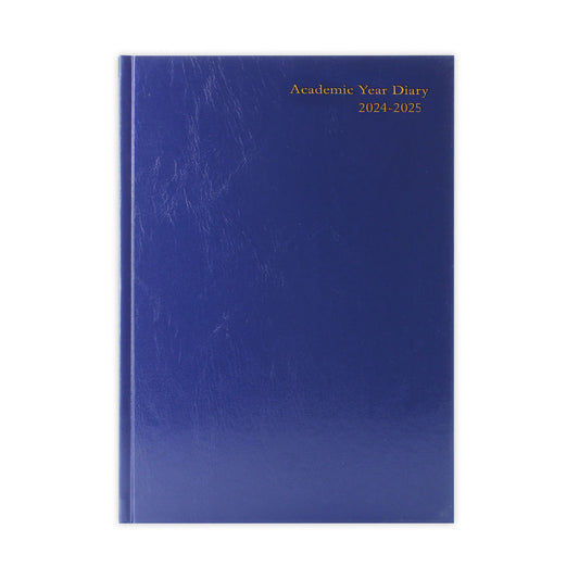 2024-2025 A5 Day Per Page Blue Academic Diary