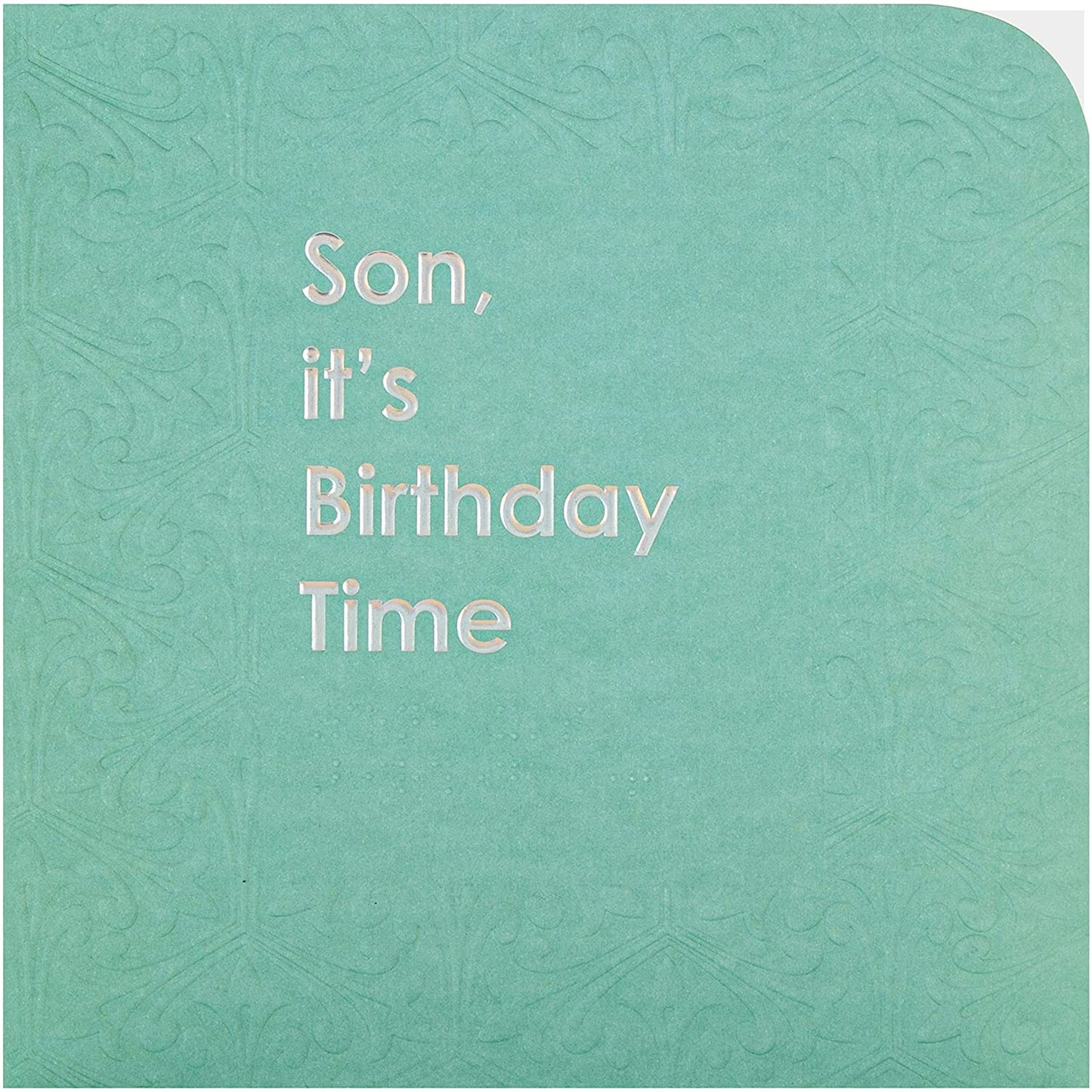 Contemporary Patterned Design Braille Birthday Card for Son