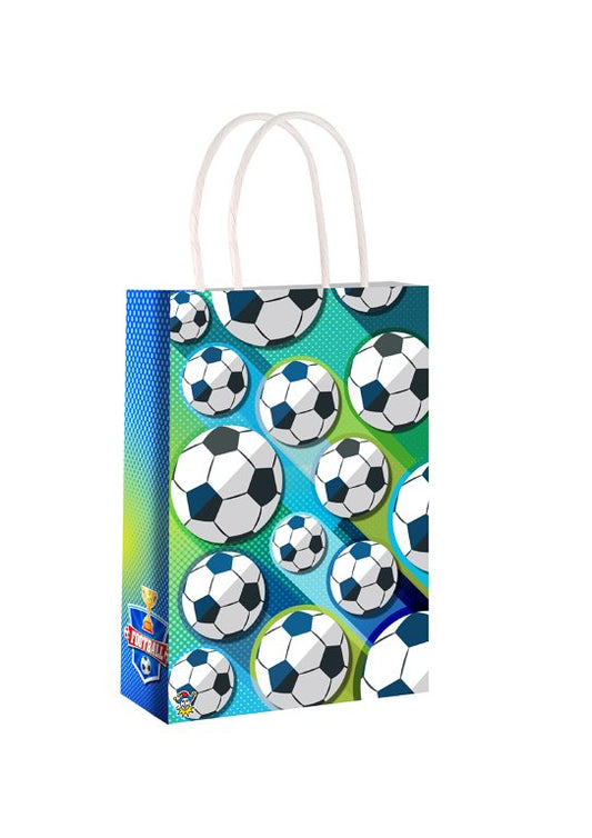 Pack of 6 Football Paper Party Bags with Handles