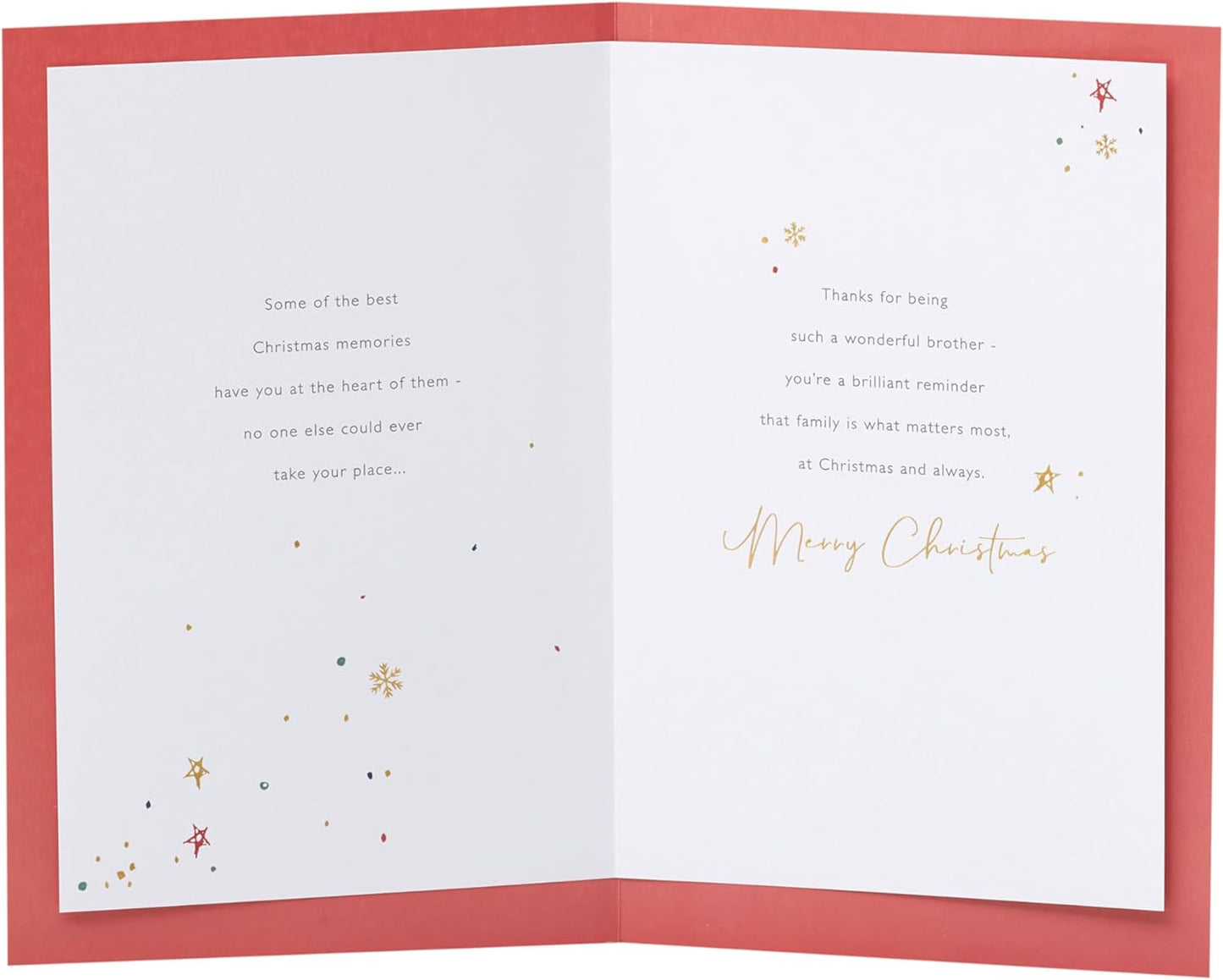 Sentimental Design Brother Christmas Card