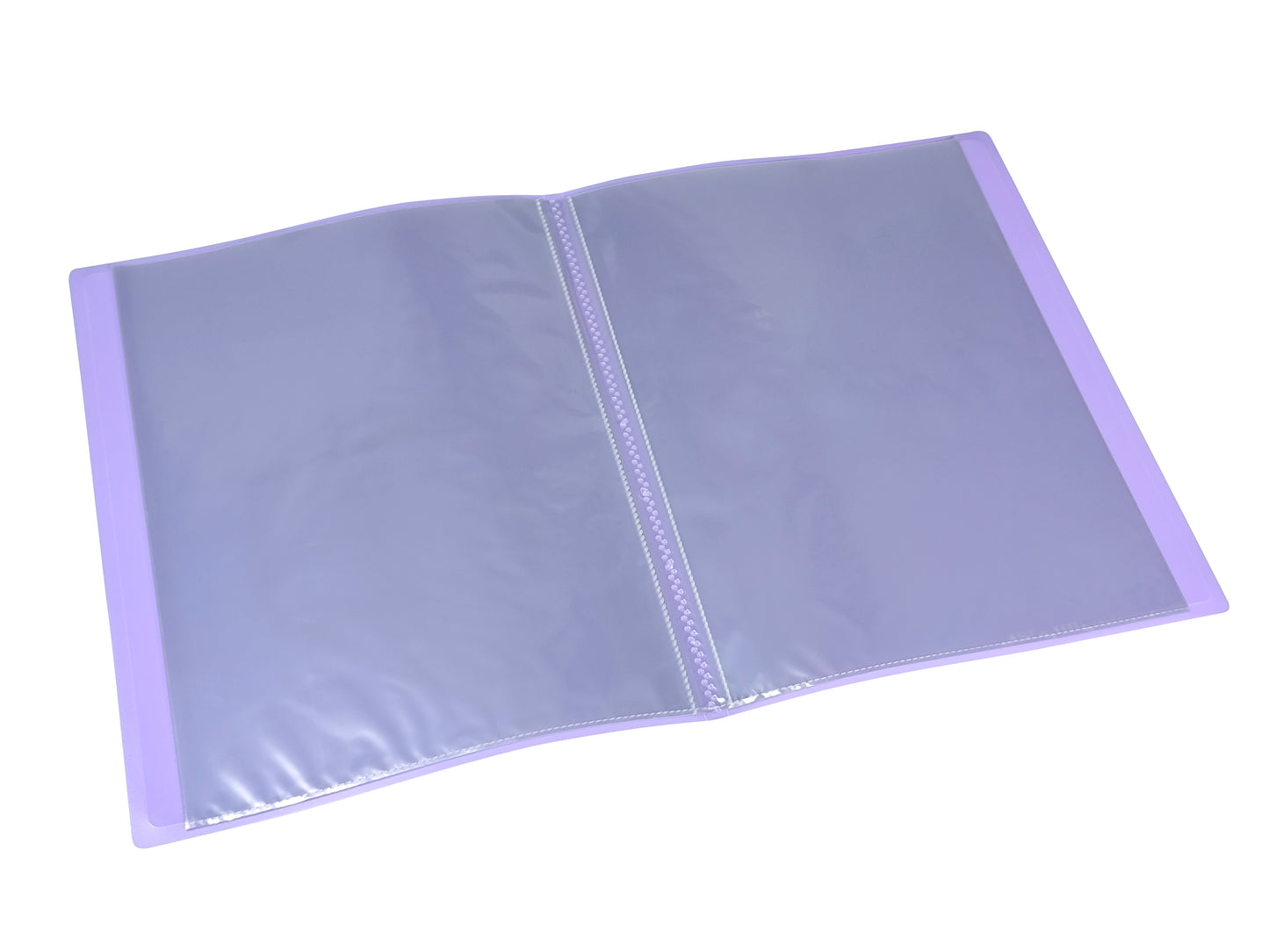 Pack of 6 A4 Pastel Purple Coloured Flexicover 20 Pocket Display Books with Card Pocket