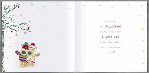 Boofles in Muffler Boyfriend Christmas Card