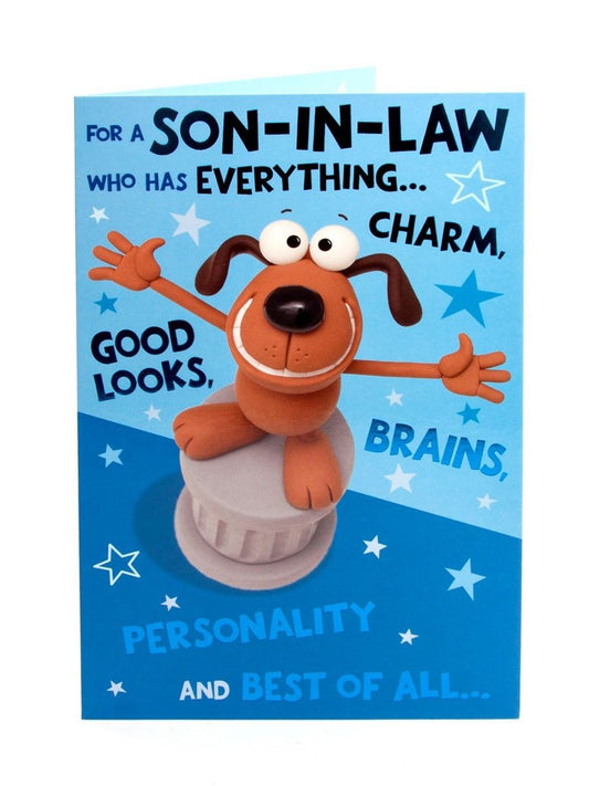 Hanson White Son-in-Law Birthday Card Funny