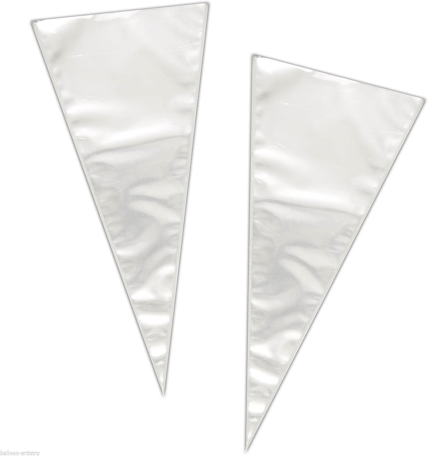 Pack of 25 Clear Large Cone Cellophane Bags