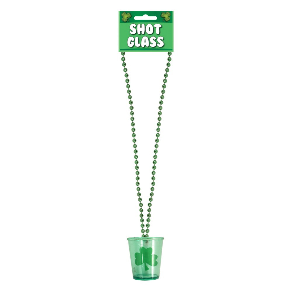 Shot Glass St Patricks Day with 80cm Necklace