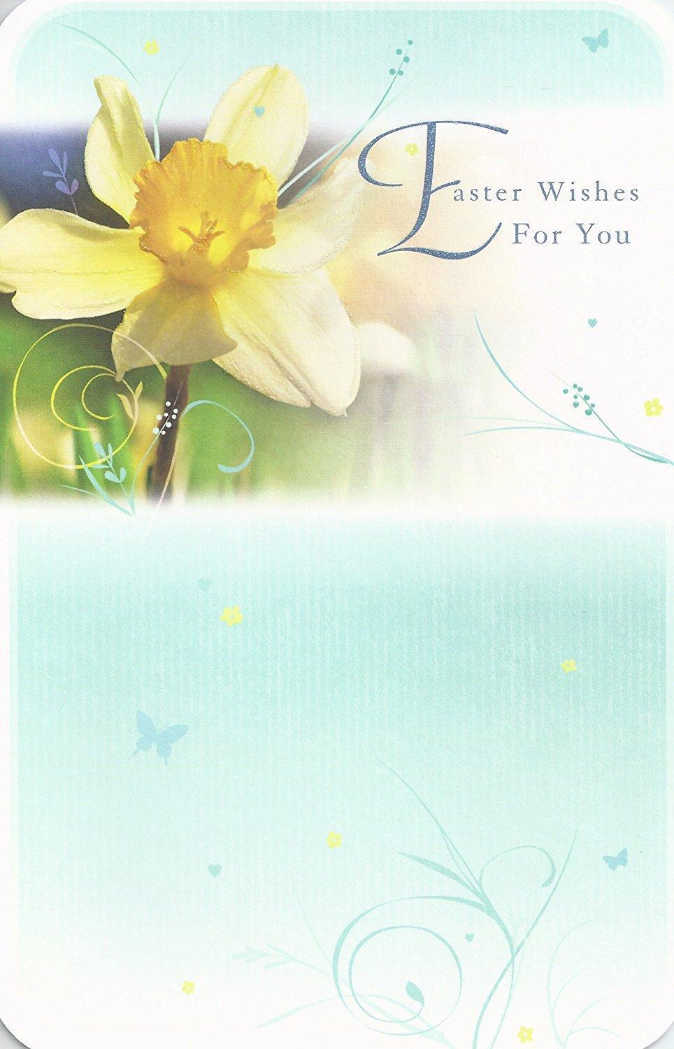 Easter Wishes For You Elegant Floral Easter Greeting Card