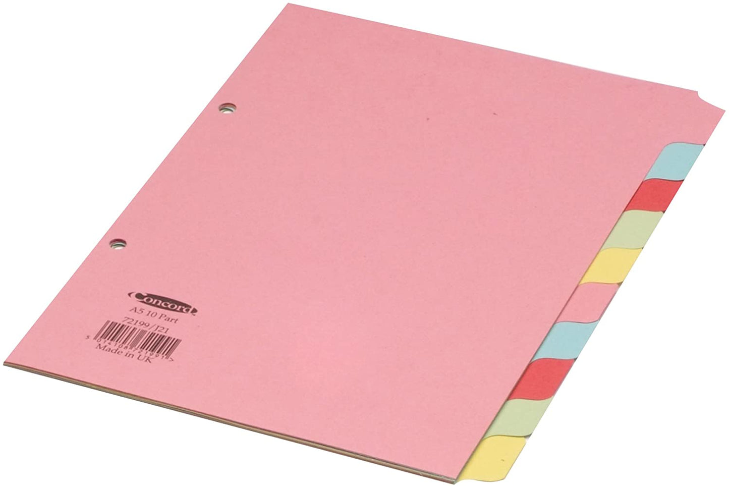 A5 10-Part 160gsm Pastel Colours Concord Divider