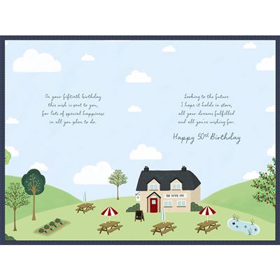 Pub Garden 50th Birthday Card