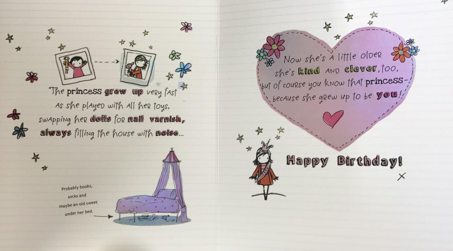 For A Lovely Daughter, Oodles of Doodles Daughter Birthday Card 