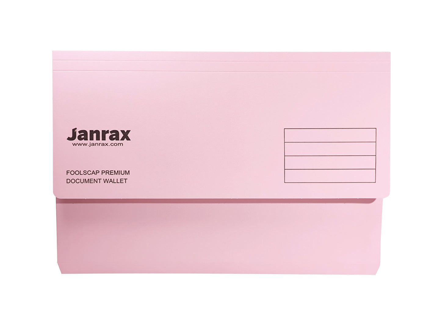 Pack of 10 Pink Card Premium Foolscap Document Wallets