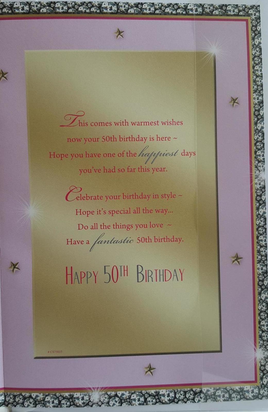 Open Female 50 Today! Birthday Card