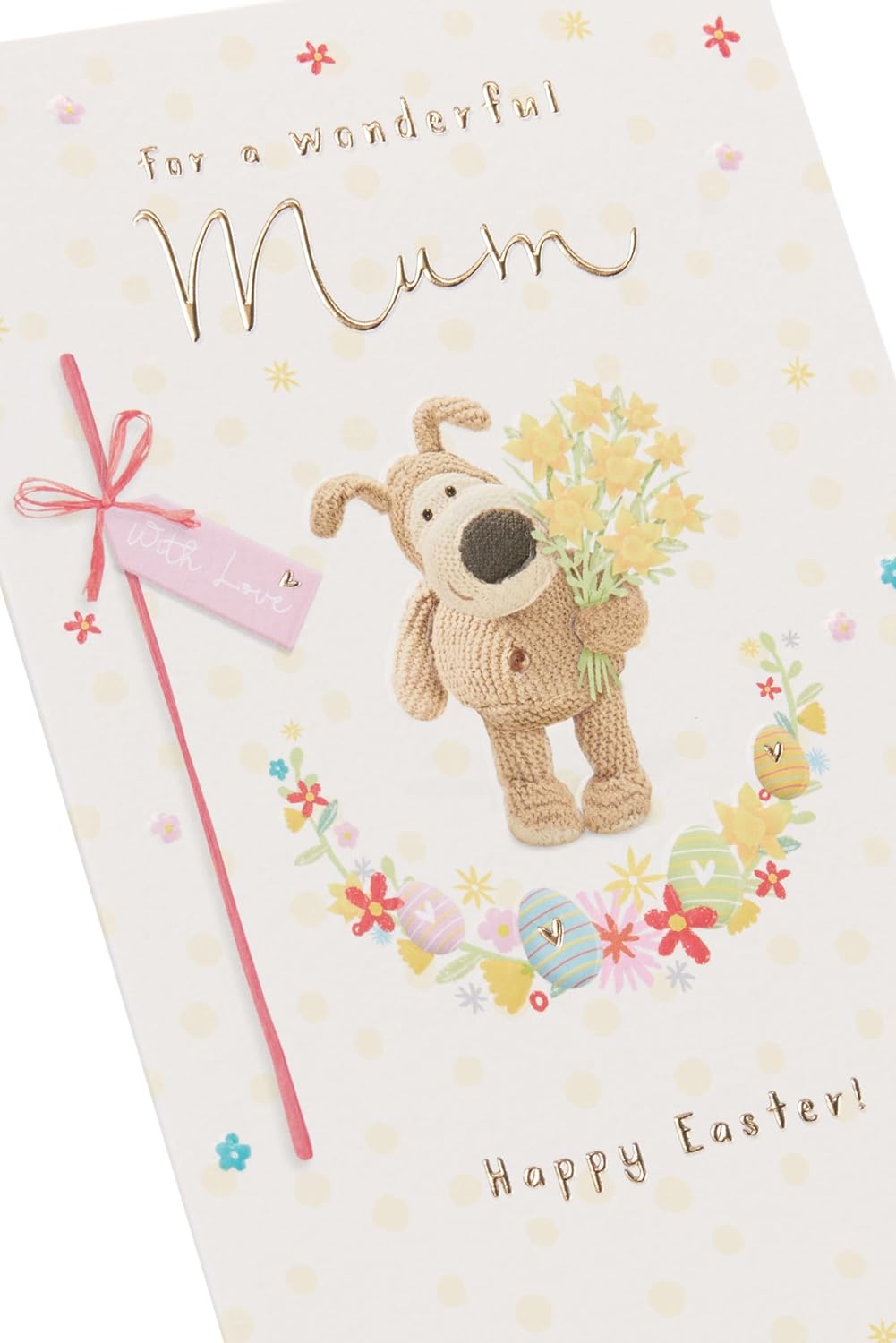 A wonderful Mum Boofle with a Bouquet Easter Card