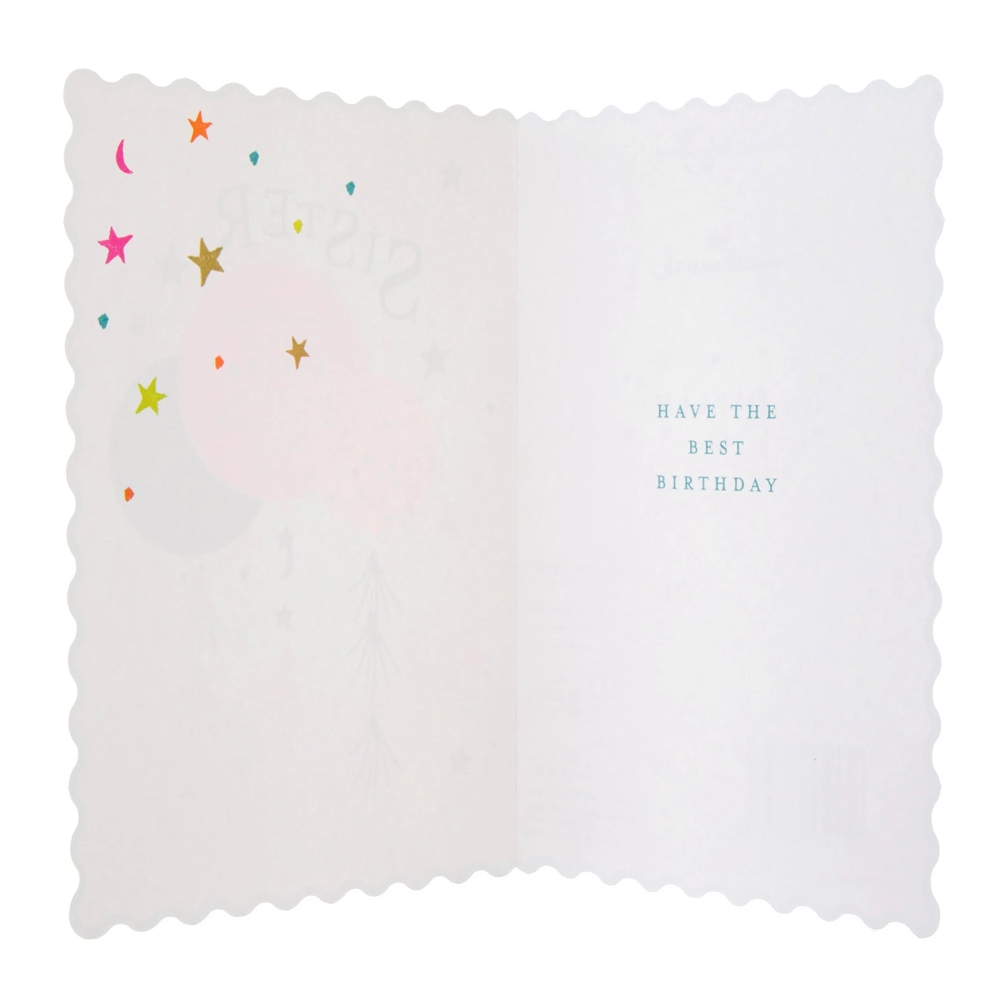 Oh Darling Colourful Balloons Design Sister Birthday Card