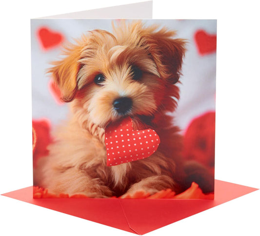 Adorable Puppy Design Valentine's Day Card