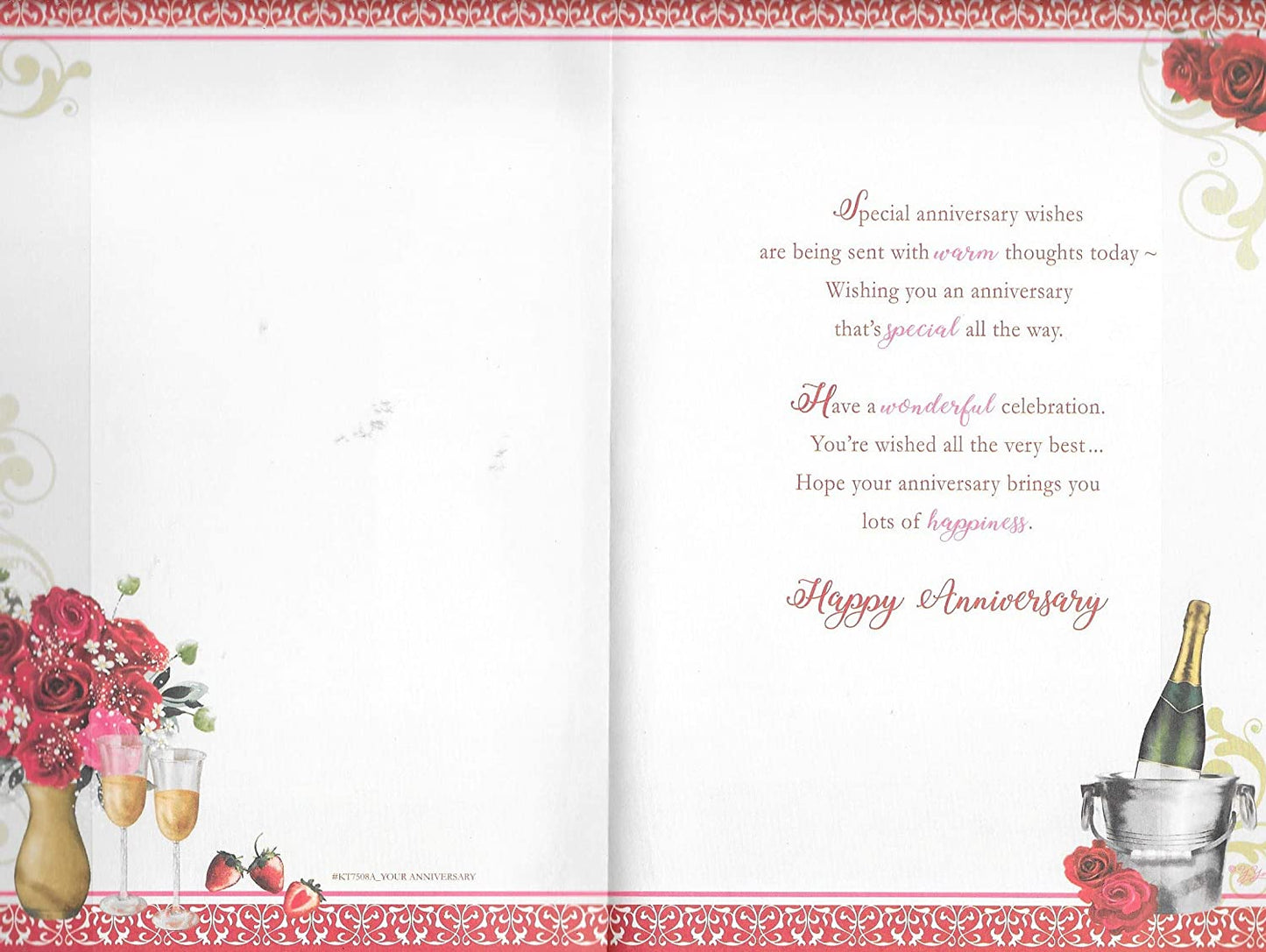 On Your Anniversary With Best Wishes Keepsake Treasures Greeting Card